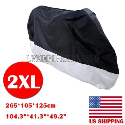 Black Silver Motorcycle Cover  For Harley Davidson Sportster Iron 883 • $26.95