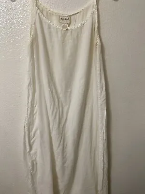 Vintage APRIL CORNELL For CORNELL TRADING Women Nightgown L Ivory Sleeveless • $15