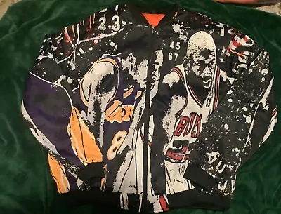 Large Kobe  Bryant Michael Jordan NBA Legends Lakers Bulls Sports Jacket New • $70