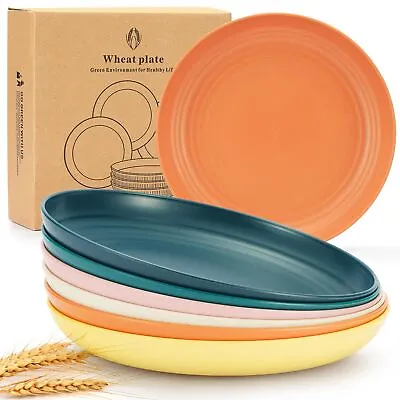 Wheat Straw PlatesDinner Plates Set Of 6 Alternative For Microwave And Dishw... • $13.23