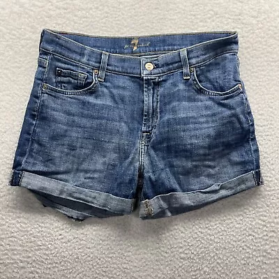 7 For All Mankind Shorts Womens 28 Denim Active Casual Workwear Preppy Fit Chore • $13.88