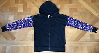 Vans Black Mix Full Zip Up Hoodie M Great  Condition • £9.40