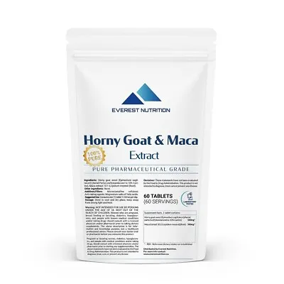 Maca And Horny Goat Extract 1000mg Tablets ENERGY GOOD MOOD VITALITY FERTILITY • $18.99