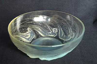 Rene Lalique Opalescent Ondines Bowl Moulded R Lalique Hand Signed Lalique. • £825