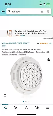 Michael Todd Beauty Soniclear Replacement Brush Head For Petite Elite #1588 • $9.03