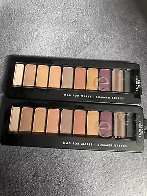 $12.99 • Buy ELF Mad For Matte Lot Of 2 Eyeshadow Palette Summer Breeze 10 Shades Each