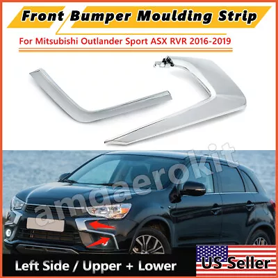 Left Side Front Chrome Trim Molding For 16-19 Mitsubishi Outlander Sport ASX RVR • $35.39