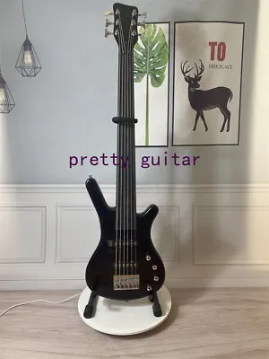Unbranded Red Electric Bass Guitar Fretless Maple Neck Chrome Parts 6 Strings • $286
