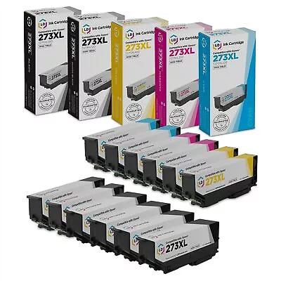 LD Remanufactured Epson 273XL Set Of 12 HY Ink Cartridges: 4BK 2C 2M 2Y 2PBK • $35.99
