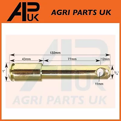 Cat 1/2 Stepped Top Link Pin 132mm For Case International IH 674 784 895 Tractor • £8.99