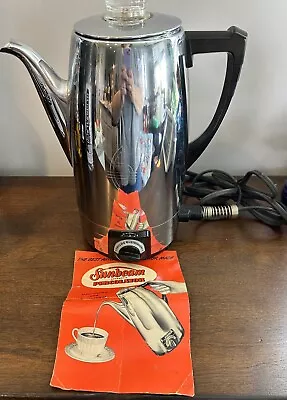 Vtg Sunbeam Coffee Master Electric Percolator Pot Maker 10 Cup AP10A USA Works • $44