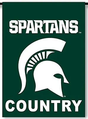 Michigan State Spartans COUNTRY Premium 2-sided GARDEN Flag Banner University • $14.09