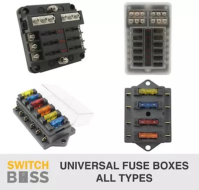 FUSE BOX BOXES All Styles Universal Blocks Holders 12v Bus Bar Terminal ATO ATC • $23.69