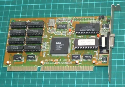 MX-VGA 86010FC 16-bit ISA VGA Card For 286 386 486 Vintage Computer • $89.99