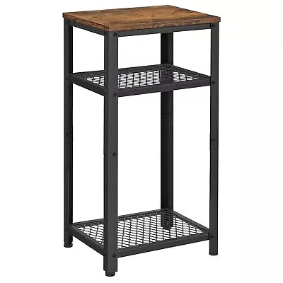 3-Tier Tall Side Table Small Telephone End Table Stand With 2 Mesh Storage S... • $46.43