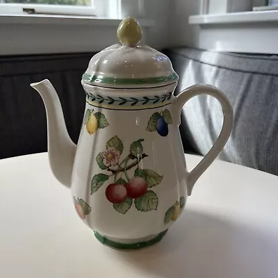 Villeroy & Boch French Garden Coffee Pot Fleurence Lid 5 Cup Large MINT Vintage • $79.99