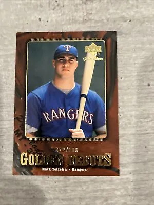 2001 Upper Deck Gold Glove #/500 Mark Teixeira #132 Rookie Card RC Texas Rangers • $14.99