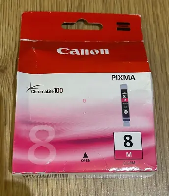 Genuine Original Canon CLI8 CLI8M CLI-8 CLI-8M 8 Magenta Printer Ink Cartridge • £14.99