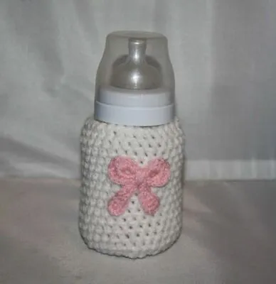 £4.63 • Buy Handmade Crochet Baby Bottle COVER / PERSONALIZED 