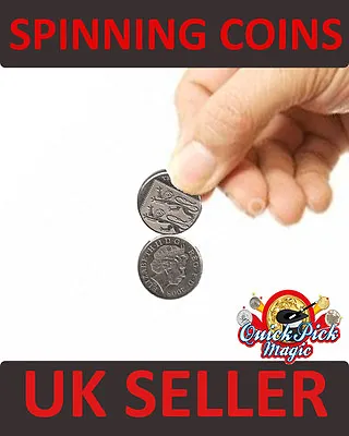 LINKING COINS 10p SPINNING COINS CLOSE UP COIN MAGIC TRICK COIN / STREET MAGIC • £3.99