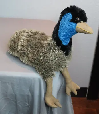 Minkplush SHEILA THE OSTRICH Plush Realistic Gray Blue Black Stuffed Animal '03 • $15.88