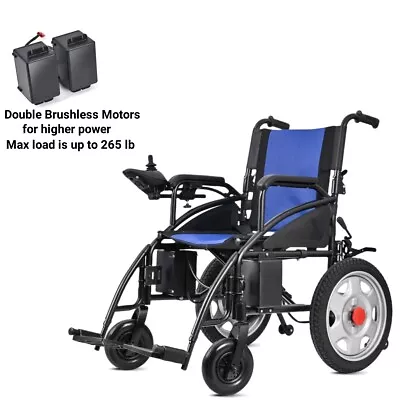 Wheelchair Motorized Mobility Scooter Foldable Lithium Battery 2×Brushless Motor • $685.23