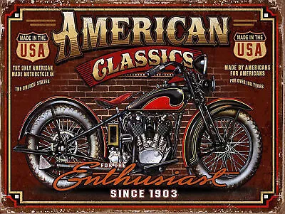 £3.49 • Buy American Classics Motor, Plaque Retro Art  Printed Metal Sign Vintage Sign Tin