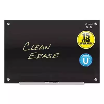 Quartet Infinity Magnetic Glass Marker Board 36 X 24 Black • $186