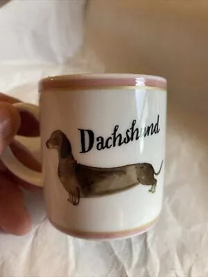 Dachshund Decorative Coffee Cup - Milly Green • £2.50