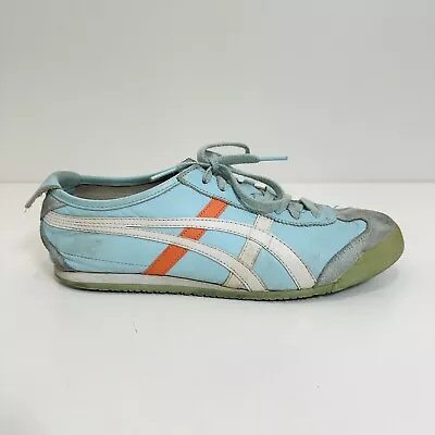 ASICS Onitsuka Tigers Mexico 66 Sneakers Women US 10 Blue Model HL474 Leather • $49.95