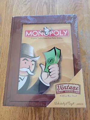 MONOPOLY Vintage Game Collection Bookshelf Wooden Book Box Set NEW Sealed • $35.99