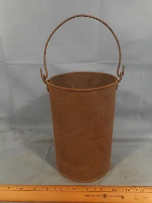 Small Antique Tin Berry Pail With Bail Handle Vintage Estate Find • $16.95