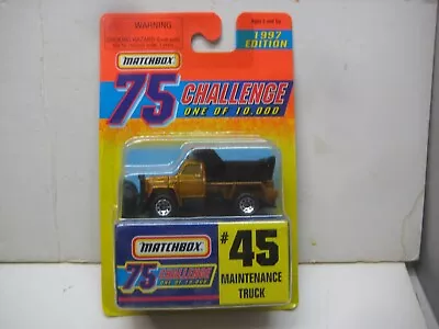 1997 MATCHBOX GOLD CHALLENGER CHASE #45 MAINTENANCE TRUCK M • $0.99