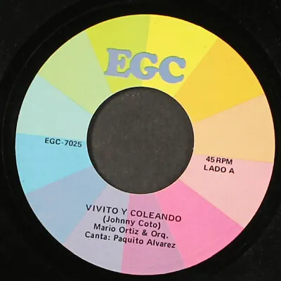 MARIO ORTIZ & ORQUESTA: Vivito Y Coleando / El Tamborito EGC Records 7  Single • $40