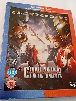 Captain America - Civil War (Blu-ray 3D 2016) NEW With Slipcover  • £6.49