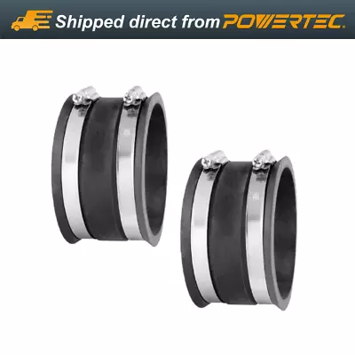 POWERTEC 70149-P2 Dust Control Flex Cuff With Hose Clamps 4-Inch 2PK • $22.99