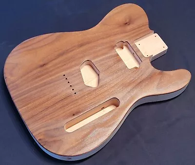 Telecaster Compatible Body-BLACK WALNUT ON ALDER-CHAMBERED • $179