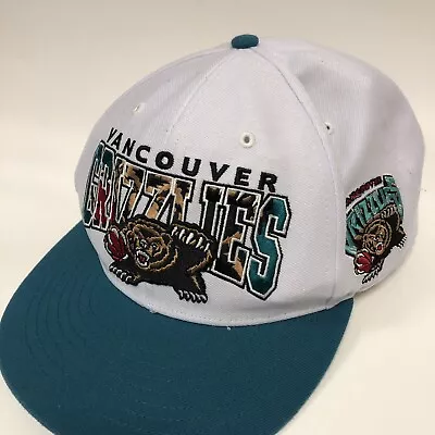 Vancouver Grizzlies NBA Snap Back Hat White & Teal 47 Brand Hardwood Classics • $10.95