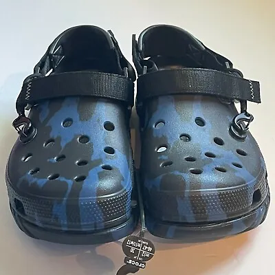 Post Malone X Crocs Duet Max Clog Blue Black 206542-001 Size M12/W13.5 Brand New • $245