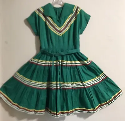 Vintage Square Dance Dress Skirt Outfit Rockabilly Country Handmade • $39.99