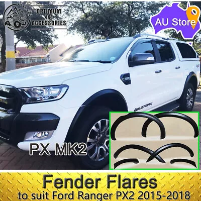 Slimline Fender Flare Matte Black To Suit Ford Ranger Dual Cab T7 PX2 2015-2018 • $249