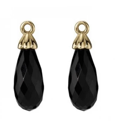 $140 • Buy Pandora Compose 14k Gold Onyx Earrings Charm