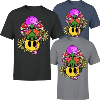 £8.99 • Buy Alien Meditating Spiritual Yoga Buddha Meditation Psychedelic Men TShirt#P1#Or#A