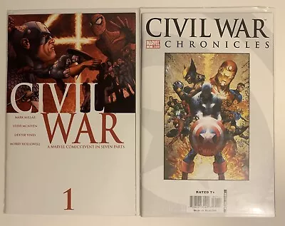 Civil War Lot Civil War #1 & Civil War Chronicles #1 Marvel Vf-nm • $14