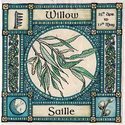 WILLOW TREE GREETING CARD 15th Apr - 17th May CELTIC PAGAN Birthday OGHAM WICCAN • £2.95