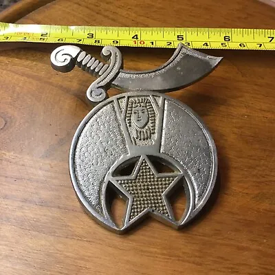 Vtg Hand Cut Steel License Plate Bracket Tag Freemasonry Masonic Shriners Signed • $89