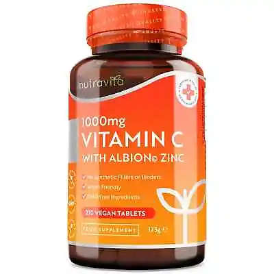 Vitamin C And Zinc Tablets - Vit C 1000mg With Albion® Zinc 15mg - 210 Tablets • £16.99