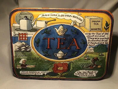 Vintage Metal Tea Box Storage • $15
