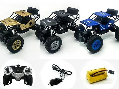 1:18 Kid Toy 4WD RC Car Monster Truck Off-Road Vehicle 2.4G Remote Control Buggy • £17.62