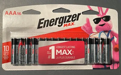 Energizer Max Aaa Batteries Brand New In Retail Package 16 Count Exp 12/2030 • $11.95